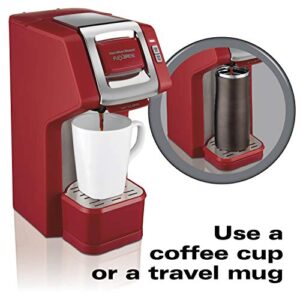 Hamilton Beach 49945 FlexBrew Single-Serve Coffee Maker Compatible with Pod Packs and Grounds, 1 Cup, Red