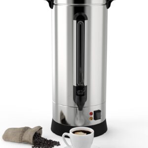 RIEDHOFF 120 Cup Commercial Coffee Maker, [Quick Brewing] [Food Grade Stainless Steel] Large Coffee Urn Perfect For Church, Meeting Rooms, Lounges, and Other Large Gatherings-18 L