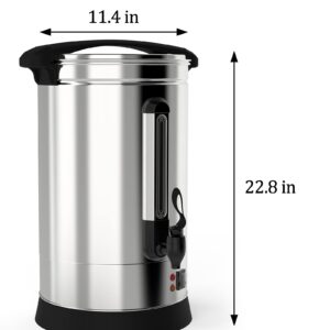 RIEDHOFF 120 Cup Commercial Coffee Maker, [Quick Brewing] [Food Grade Stainless Steel] Large Coffee Urn Perfect For Church, Meeting Rooms, Lounges, and Other Large Gatherings-18 L