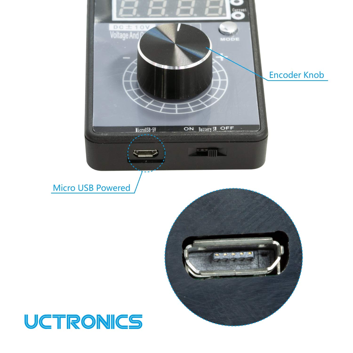 UCTRONICS DC ±10V 0/4-20mA Current Voltage Signal Generator, USB Power Supply Interface Analog Simulator for PLC and Panel Debugging, Device Testing, Frequency Converter, Flow Valve