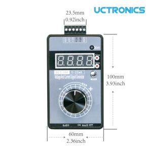 UCTRONICS DC ±10V 0/4-20mA Current Voltage Signal Generator, USB Power Supply Interface Analog Simulator for PLC and Panel Debugging, Device Testing, Frequency Converter, Flow Valve