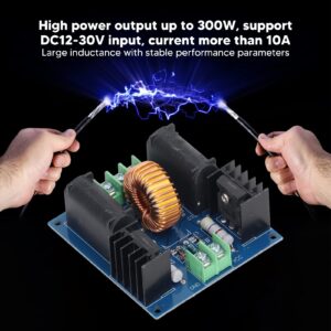 300W ZVS Driver Board Coil Power Supply Boost High Voltage Generator Driver Board Induction Heating Module DC 12-30V