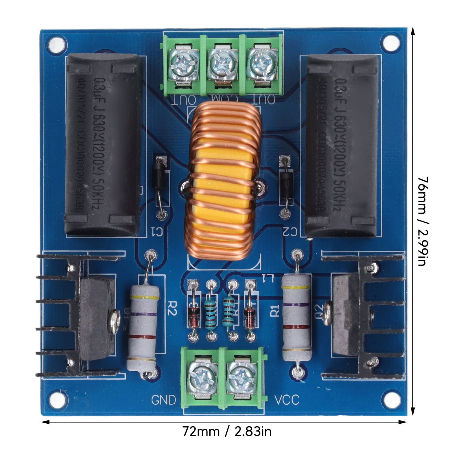 300W ZVS Driver Board Coil Power Supply Boost High Voltage Generator Driver Board Induction Heating Module DC 12-30V