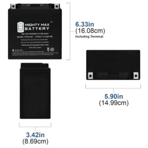 Mighty Max Battery YTX16-BS -12 Volt 14 AH, 230 CCA, Rechargeable Maintenance Free SLA AGM Motorcycle Battery