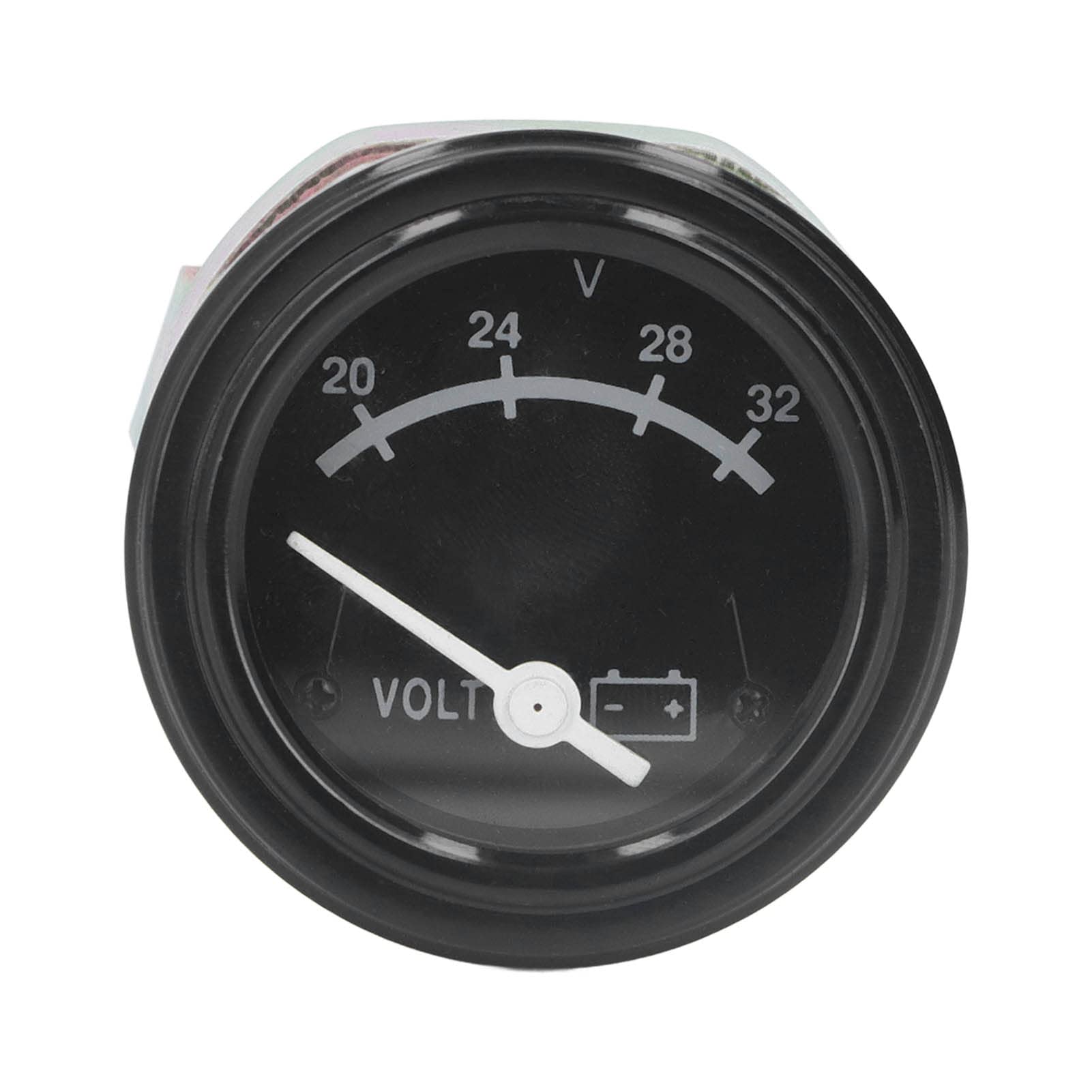 Diesel Generator Voltmeter, Car Voltage Gauge Round Panel Voltmeter 3015235 Transparent Cover Waterproof Voltage Gauge for 12V 24V