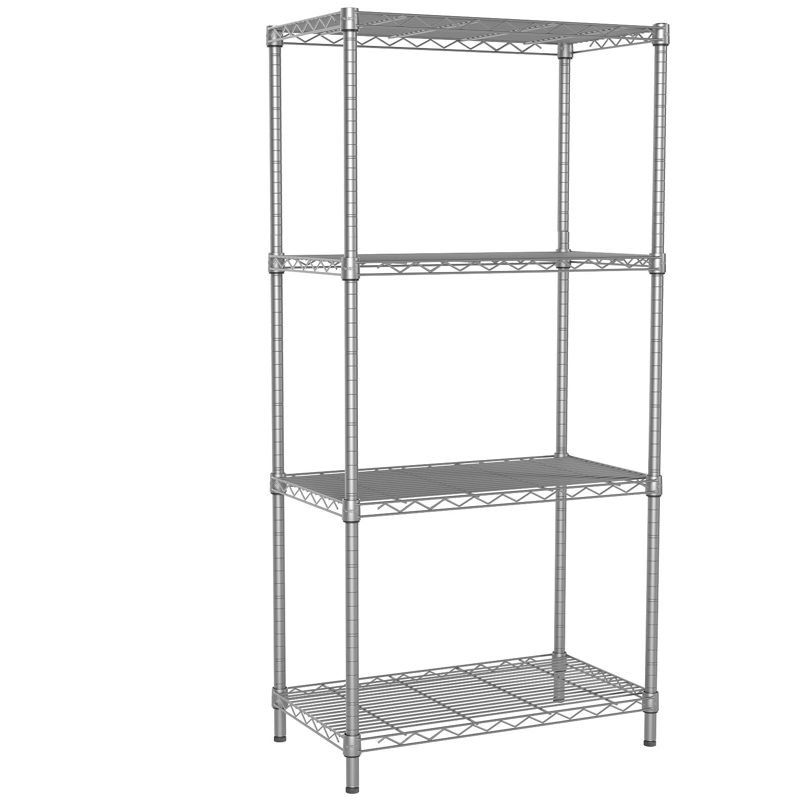 SINGAYE 4 Shelves Adjustable Storage Shelf Wire shelving Storage Rack 520lbs Loading Capacity Standing Shelf Units,23.2" W x 13.4" D x 47.2" H for Kitchen Office Pantry Room,Silver