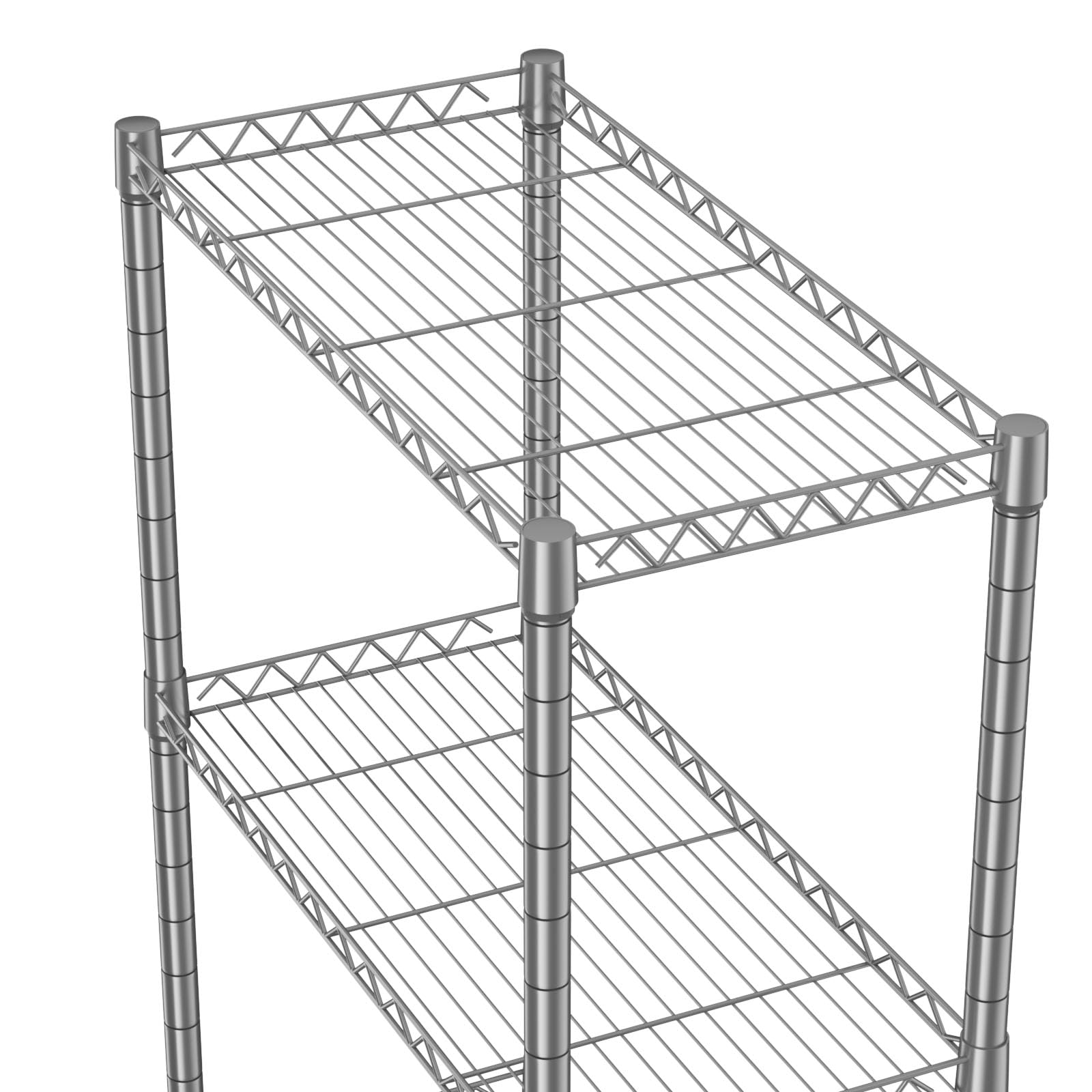 SINGAYE 4 Shelves Adjustable Storage Shelf Wire shelving Storage Rack 520lbs Loading Capacity Standing Shelf Units,23.2" W x 13.4" D x 47.2" H for Kitchen Office Pantry Room,Silver