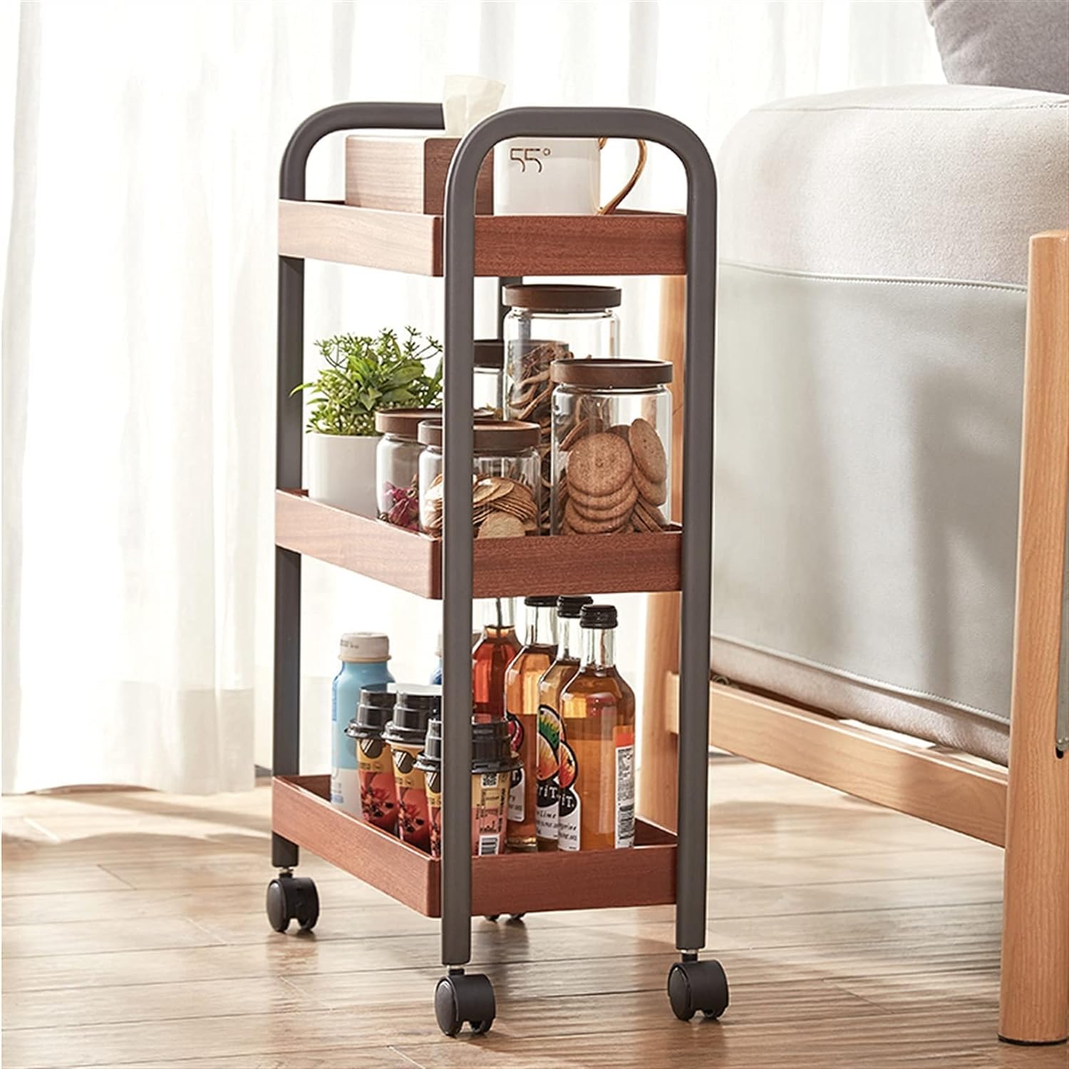 OXOAMP Storage Shelves Rack for Kitchen Shelving Unit Storage Cart Shelving Unit Organizer Out Storage ​Rolling Utility Cart Tower ​Rack