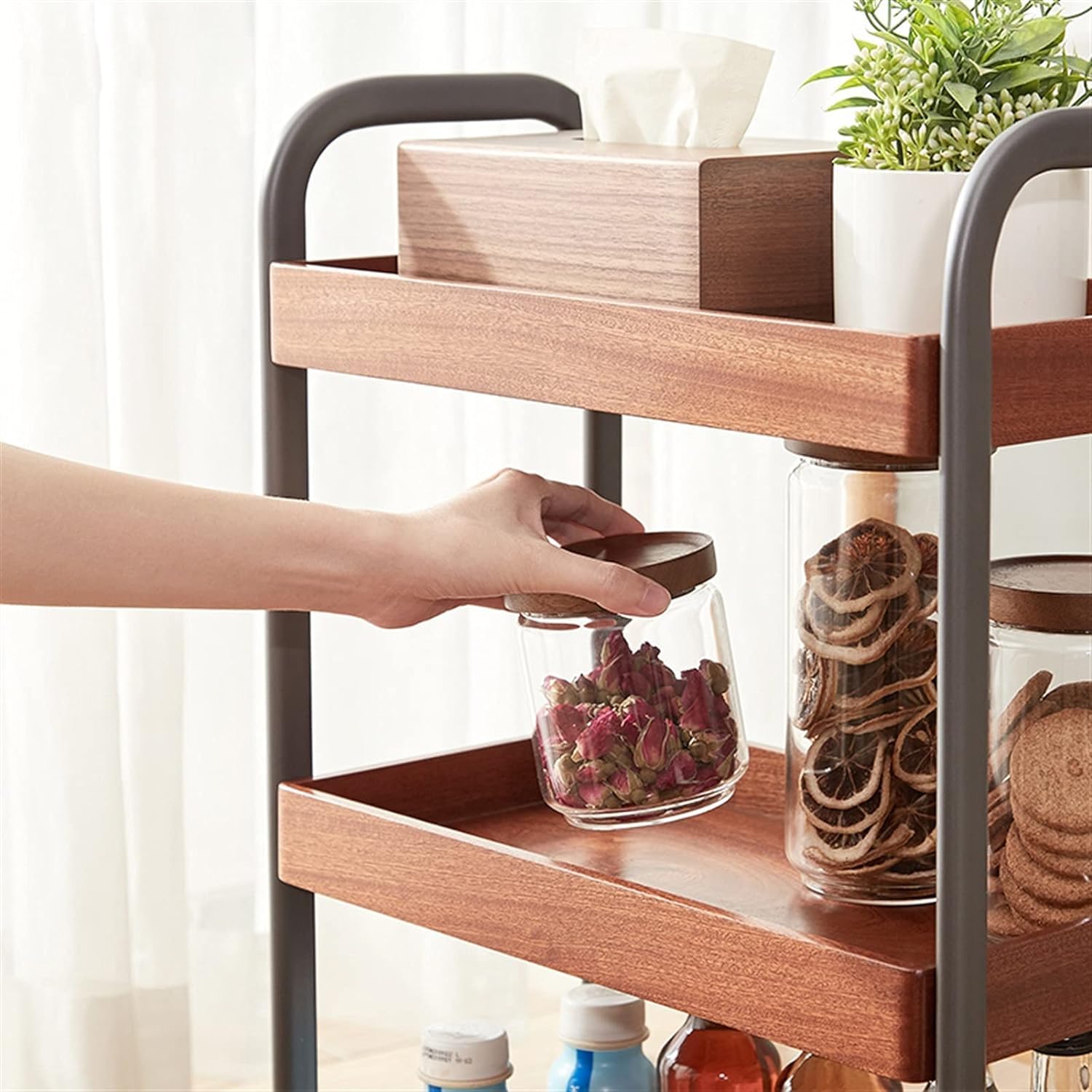 OXOAMP Storage Shelves Rack for Kitchen Shelving Unit Storage Cart Shelving Unit Organizer Out Storage ​Rolling Utility Cart Tower ​Rack