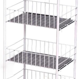 OXOAMP Storage Shelves Rack for Kitchen Storage Cart Storage Organizer with Rolling Wheels Storage Cart Shelves for Kitchen Shelving Unit