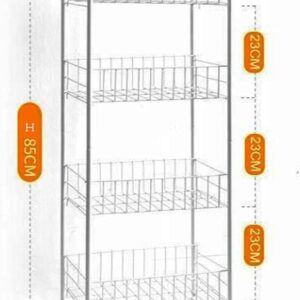 OXOAMP Storage Shelves Rack for Kitchen Storage Cart Storage Organizer with Rolling Wheels Storage Cart Shelves for Kitchen Shelving Unit