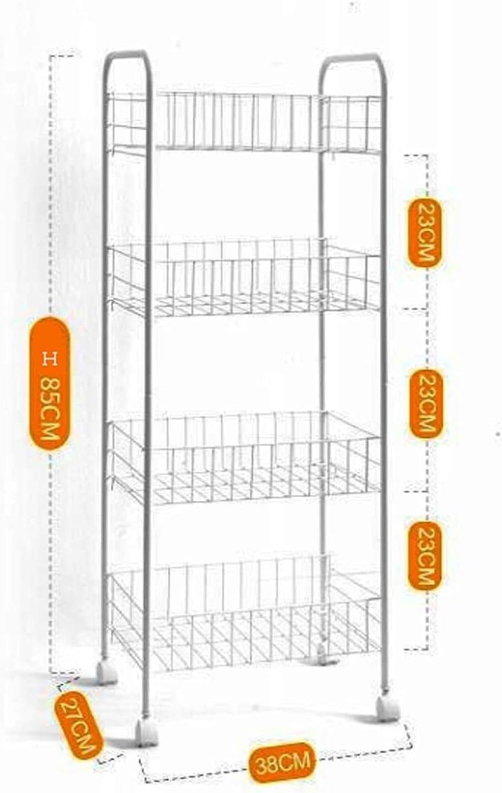 OXOAMP Storage Shelves Rack for Kitchen Storage Cart Storage Organizer with Rolling Wheels Storage Cart Shelves for Kitchen Shelving Unit