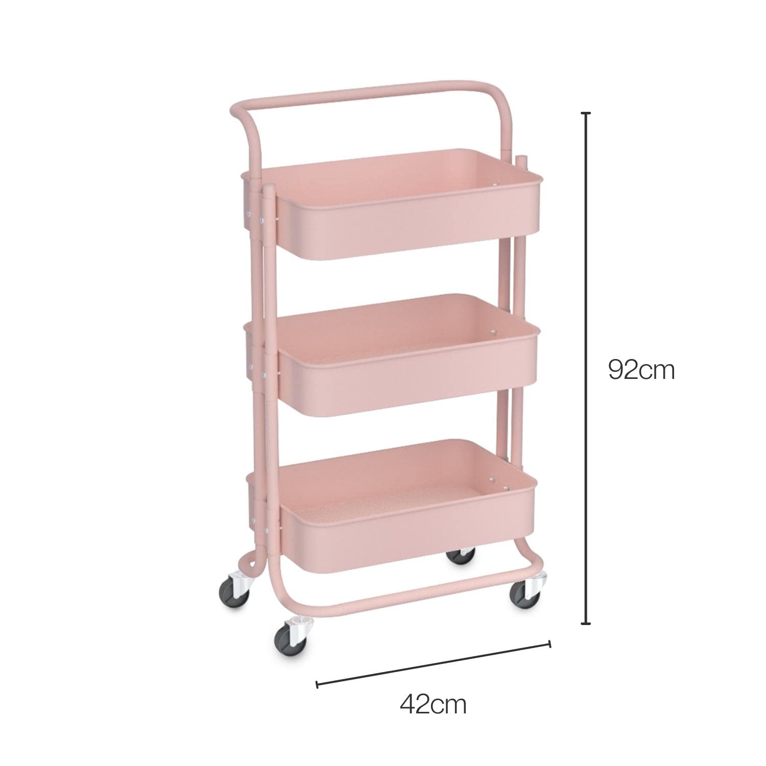 Cart, Utility Cart, 3 Tier Rolling Cart, Storage Cart, Utility Carts with Wheels, Book Cart, Craft Cart, Lash Cart, Nail Cart, Rolling Storage Cart, Pink Rolling Cart Organizer, Art Cart, Diaper Cart