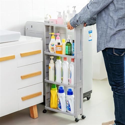 OXOAMP Storage Shelves Rack for Kitchen Kitchen Storage Cart Storage Rack Mobile Shelving Unit Organizer Slide Out Storage Rolling Cart Tower