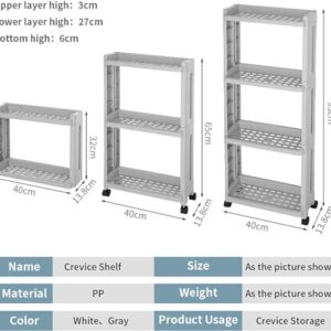 OXOAMP Storage Shelves Rack for Kitchen Kitchen Storage Cart Storage Rack Mobile Shelving Unit Organizer Slide Out Storage Rolling Cart Tower