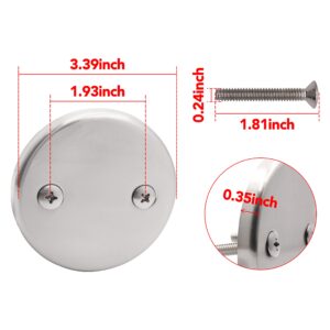 RP31556 Faucet Overflow Plate and Screws Replacement for Delta Compatible with RP293, RP391 and RP691 Bath Waste Assemblies,Silver