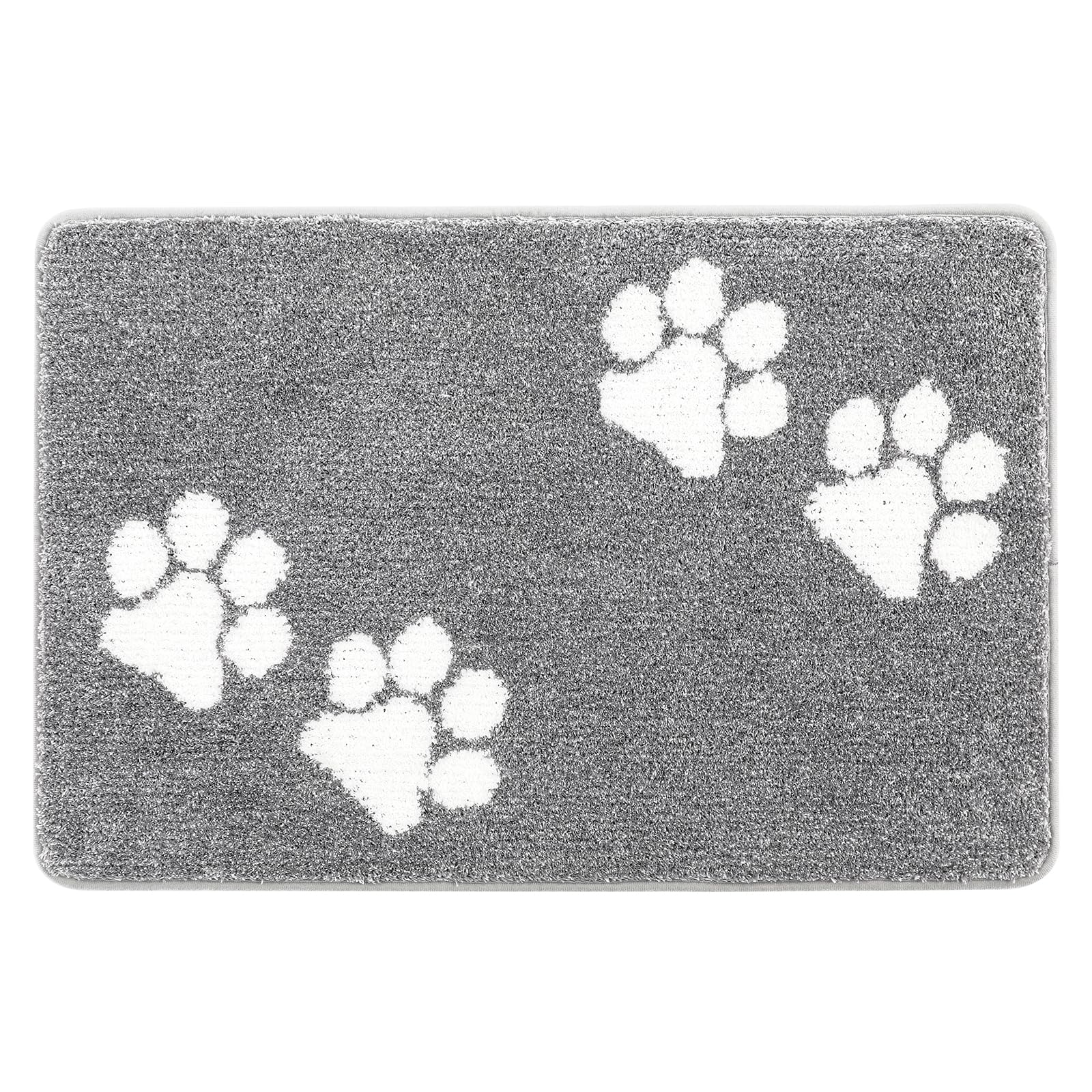 Vaukki Indoor Doormat Entryway Door Mat, Non Slip Absorbent Mud Trapper Mats, Low-Profile Inside Floor Mats, Soft Washable Small Mats Door Carpet for Entryway (Grey, 20''x32'')