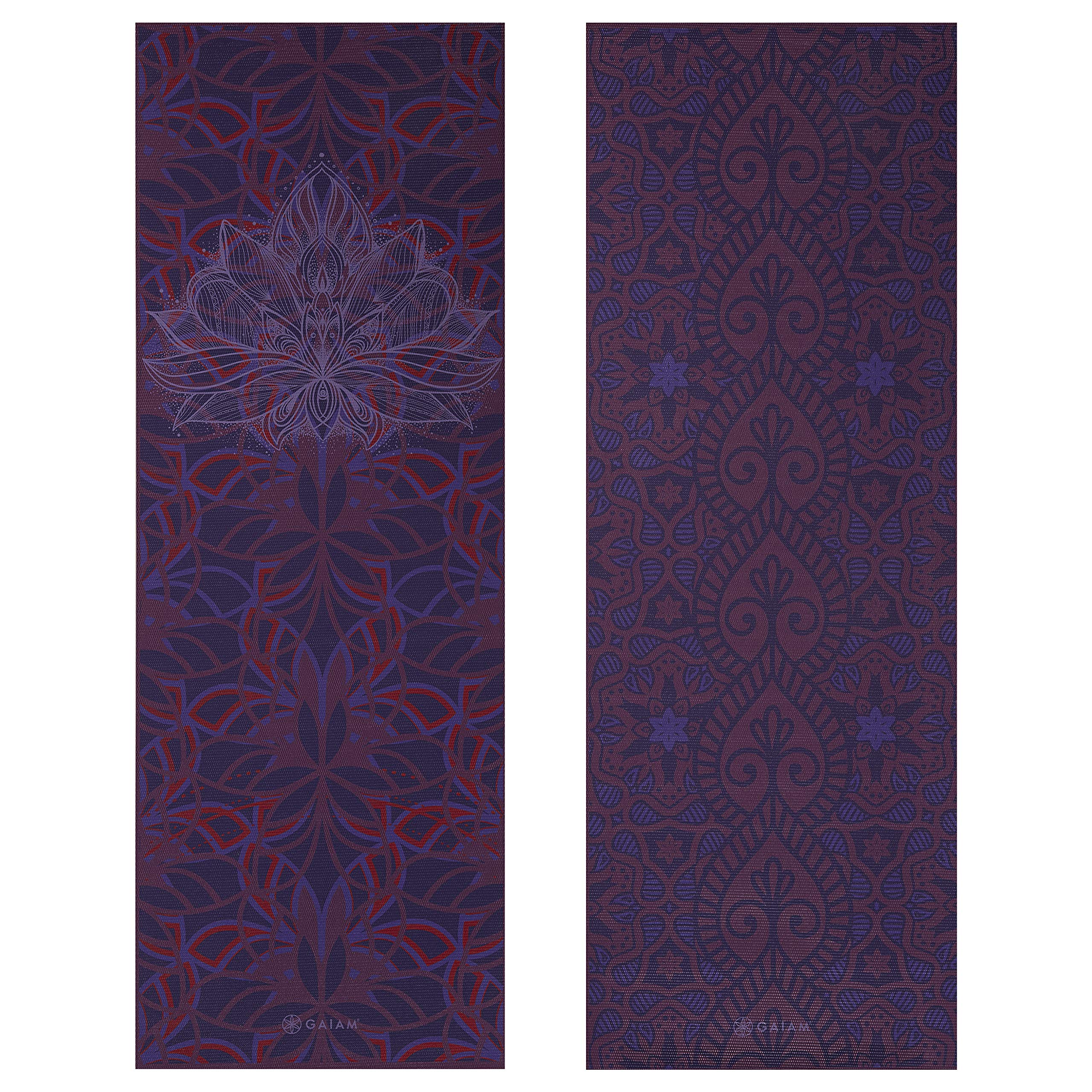 Gaiam Yoga Mat Premium Print Reversible Extra Thick Non Slip Exercise & Fitness Mat for All Types of Yoga, Pilates & Floor Workouts, Divinity, 68"L x 24"W x 6mm Thick