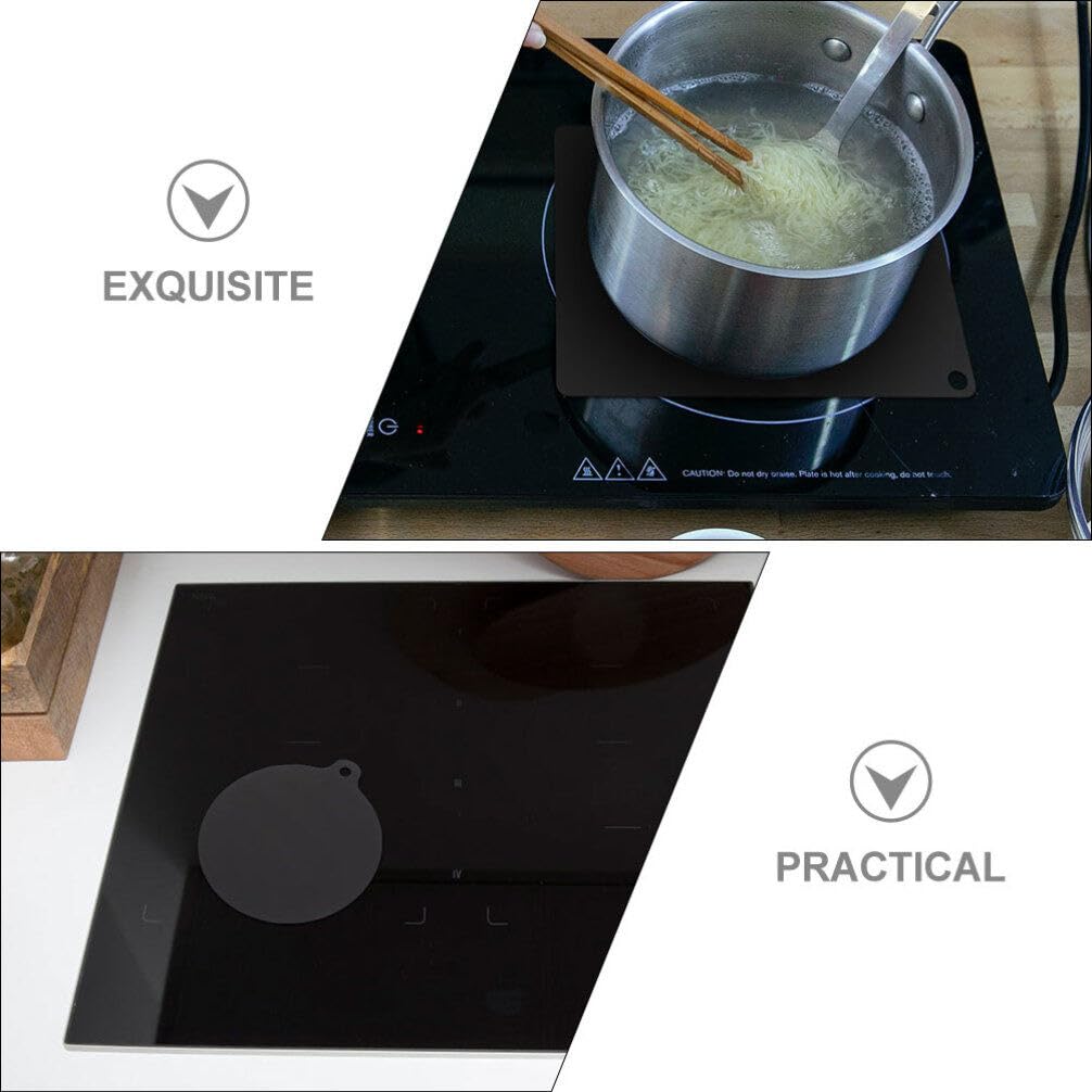 Cabilock 2pcs Induction Cooktop Mat, Silicone Cooktop Protector for Induction Cooker Scratch Protector Mat, Silicone Mat Non Slip Pads for Magnetic Stove, Heat Insulation Mat