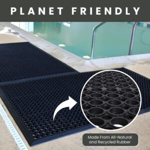 Envelor 2-Pack Anti Fatigue Rubber Floor Mat Non-Slip Restaurant Mat for Floors Bar Mat Drainage Mat Doormat Door Mat Utility Garage Floor Mat Home Mat Anti Slip Entry Mat 36 x 60 Inches