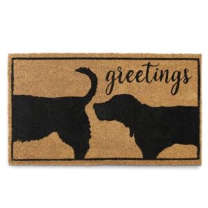 MAINEVENT Funny Dog Greetings Dog Door Mat 30x17 Inch, Funny Dog Welcome Mat, Welcome Mat Dog, Dog Front Door Mat, Dogs Welcome Coir Mat, Dogs Welcome Door Mat, Dogs Welcome Entrance Mat Doormat