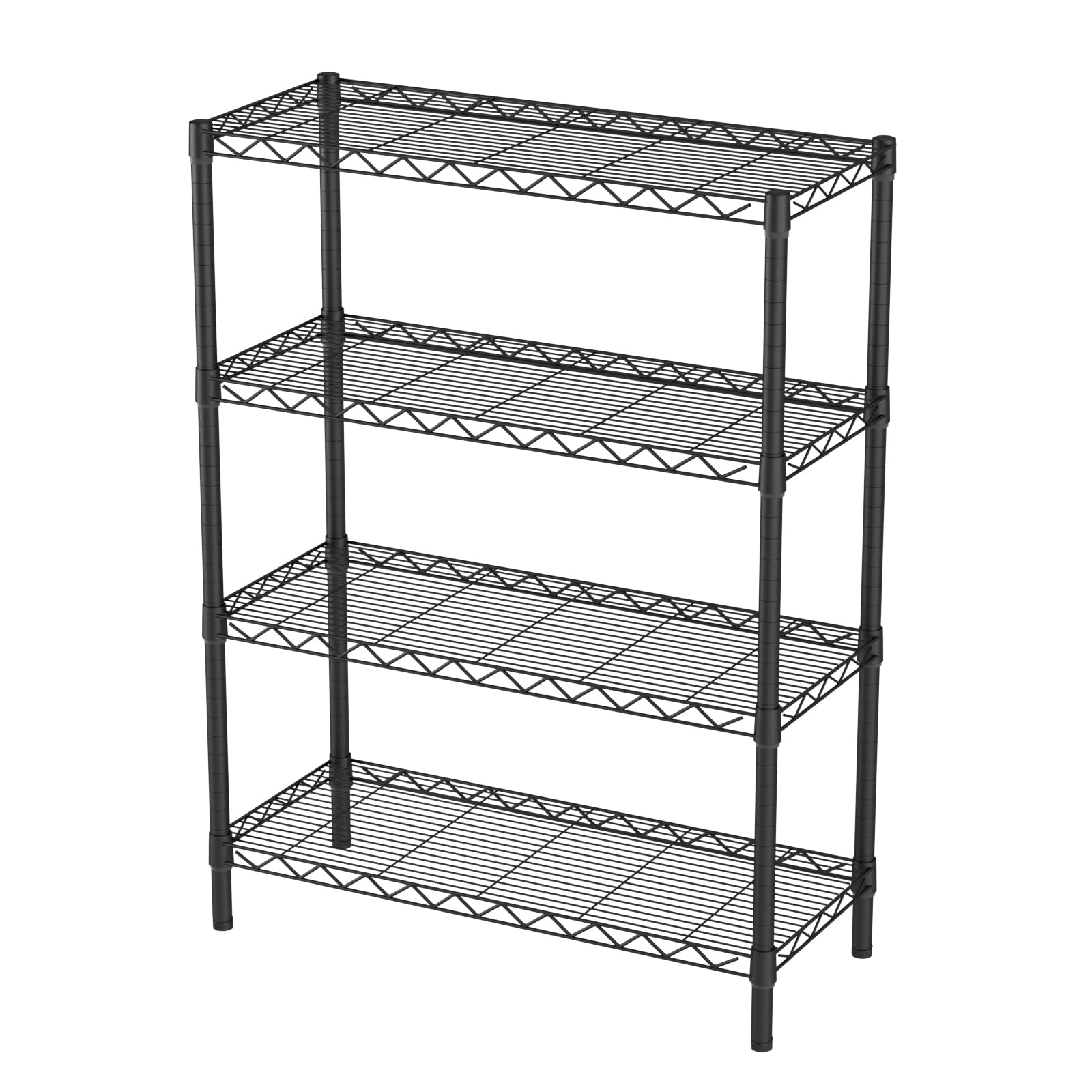 SINGAYE 4 Shelves Adjustable Shelf Heavy Duty Shelf 1400LBS Wire Storage Shelving Metal Organizer Wire Rack,Black (48W x 18D x 59H)