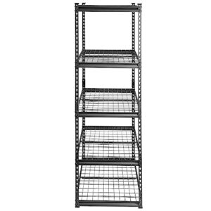 VEVOR Storage Shelving Unit, 5-Tier Adjustable, 2000 lbs Capacity, Heavy Duty Garage Shelves Metal Organizer Wire Rack, Black, 48" L x 24" W x 72" H for Kitchen Pantry Basement Bathroom Laundry Closet