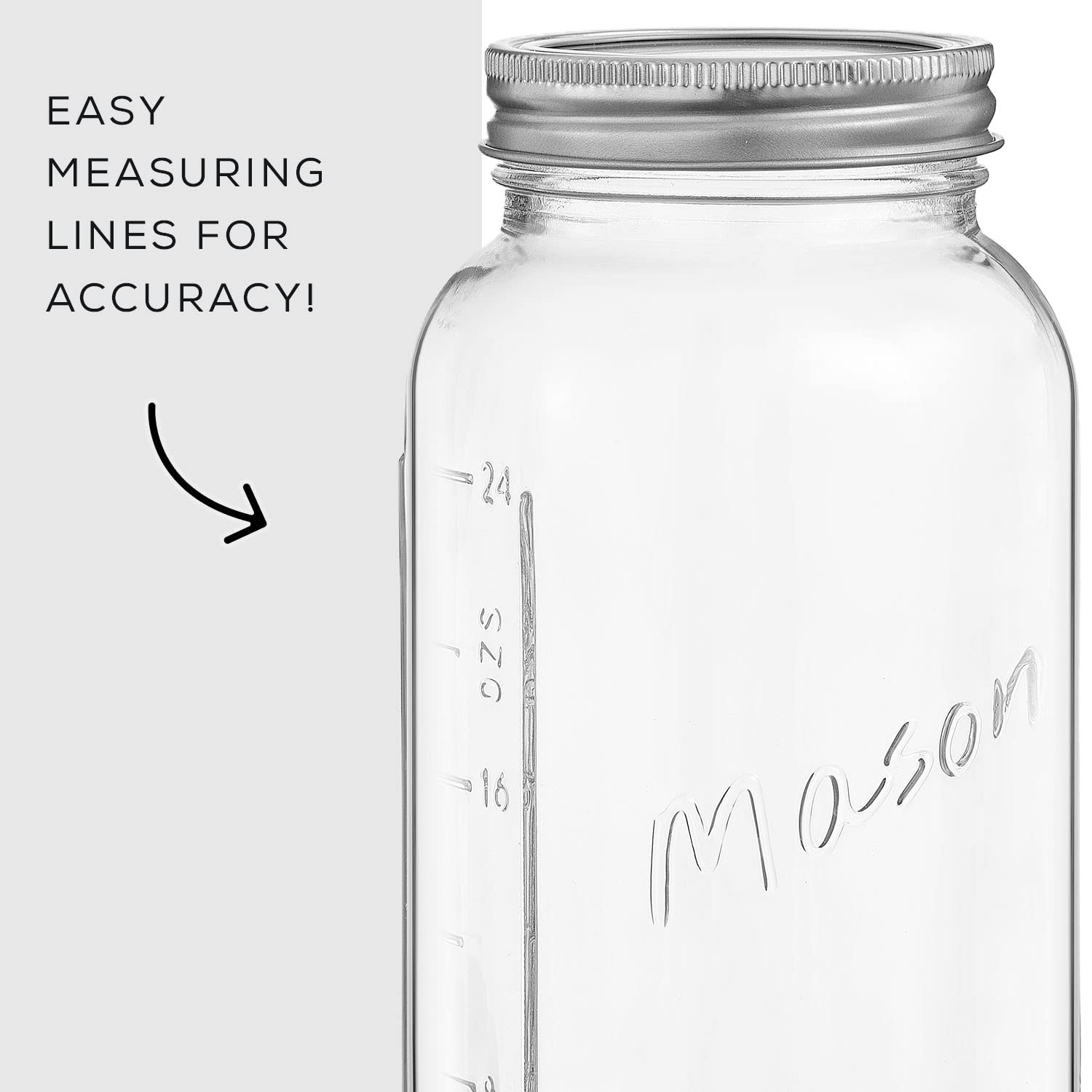 32 Oz Mason Jars With Lids, Labels and Measures! 6-Pack Regular Mouth Mason Jars, Glass Jar with Lid and Band. Airtight Canning Jars, Overnight Oats Jars, Salad Jars, Sourdough Starter Jar