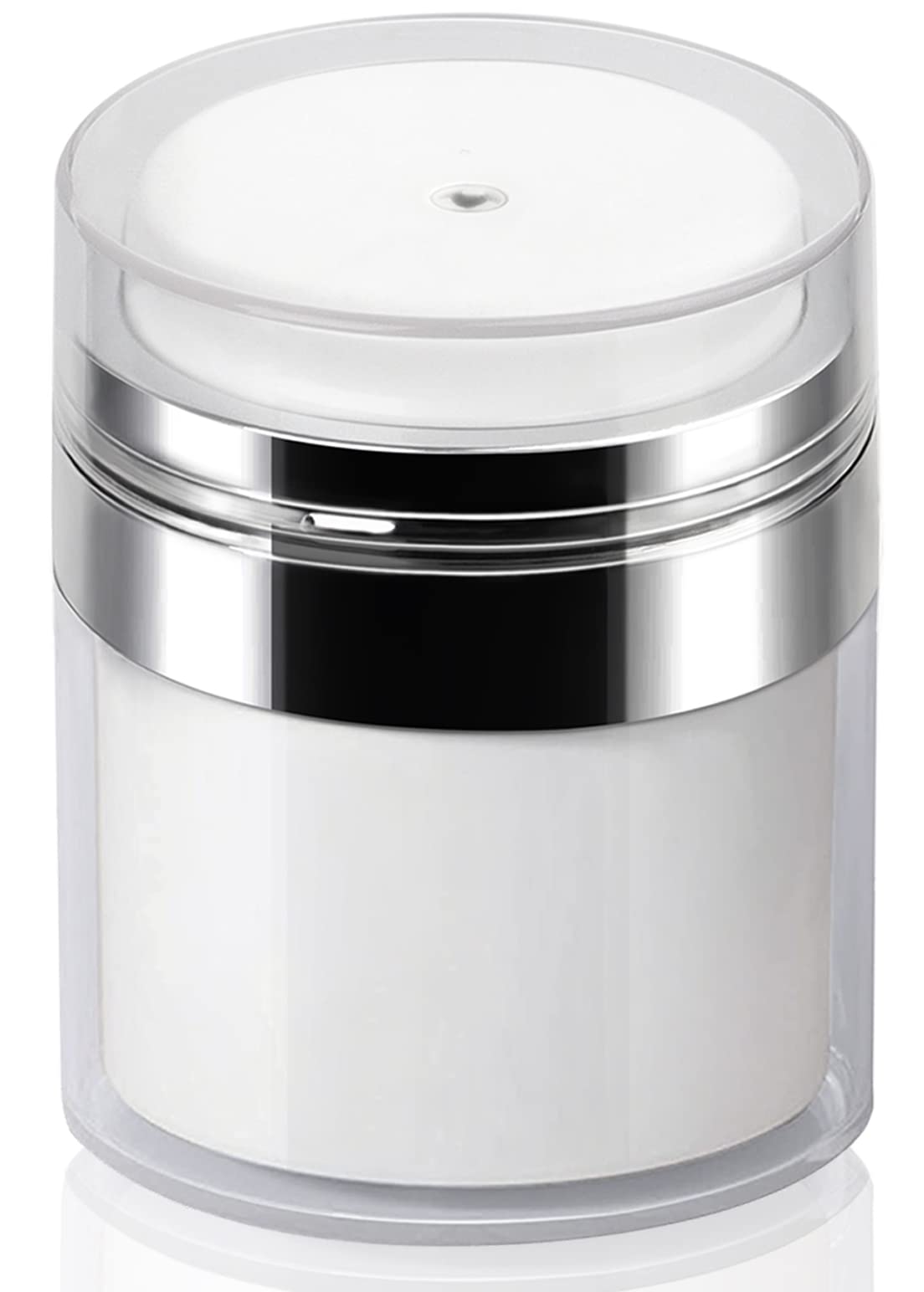 Airless Pump Jar - 0.5 Oz Air Pump Container for Cream, Pump Moisturizer Drunk Elephant Container, Empty Cream Subpackage Jar Vacuum Bottle Dispenser for Skincare Makeup Lotion