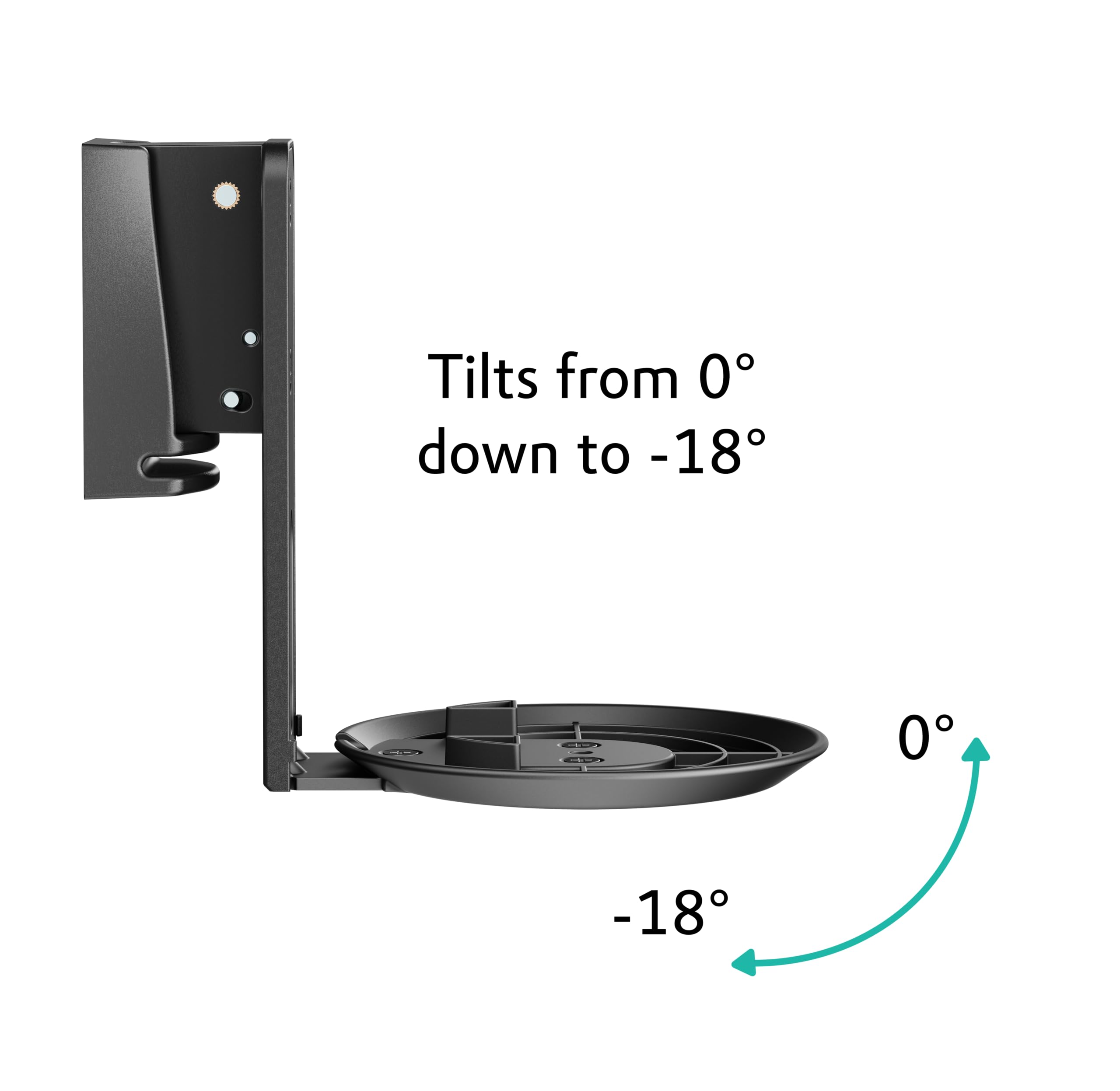 ynVISION.DESIGN Adjustable Wall Mount Compatible with Sonos ERA 100 Speaker - Black 2 Pack