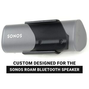 Spartan Mounts Black Sonos Roam Wall Mount - for SONOS ROAM Bluetooth Speaker, Low Profile, Home, Office, Garage, Dorm, Patio, Auto, RV, Boat, Mount Anywhere Design, Black