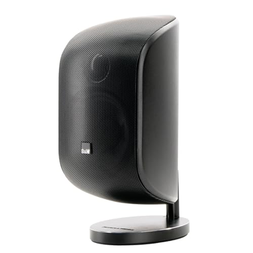 Bowers and Wilkins M-1 Satellite Speaker - 4" Glass Fiber Midrange, 1" Aluminum Dome Tweeter, Use As Stereo Speakers Or Center Channel in Your Surround Sound System, Matte Black (Single)