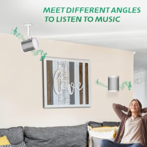 notiela Speaker Wall Mount and Ceiling Mount for Sonos One, One SL, Play 1 Speaker Mount - Swivel & Tilt Adjustable Mounting Brackets for Sonos One, One SL, Play:1 Speaker Mounts, White