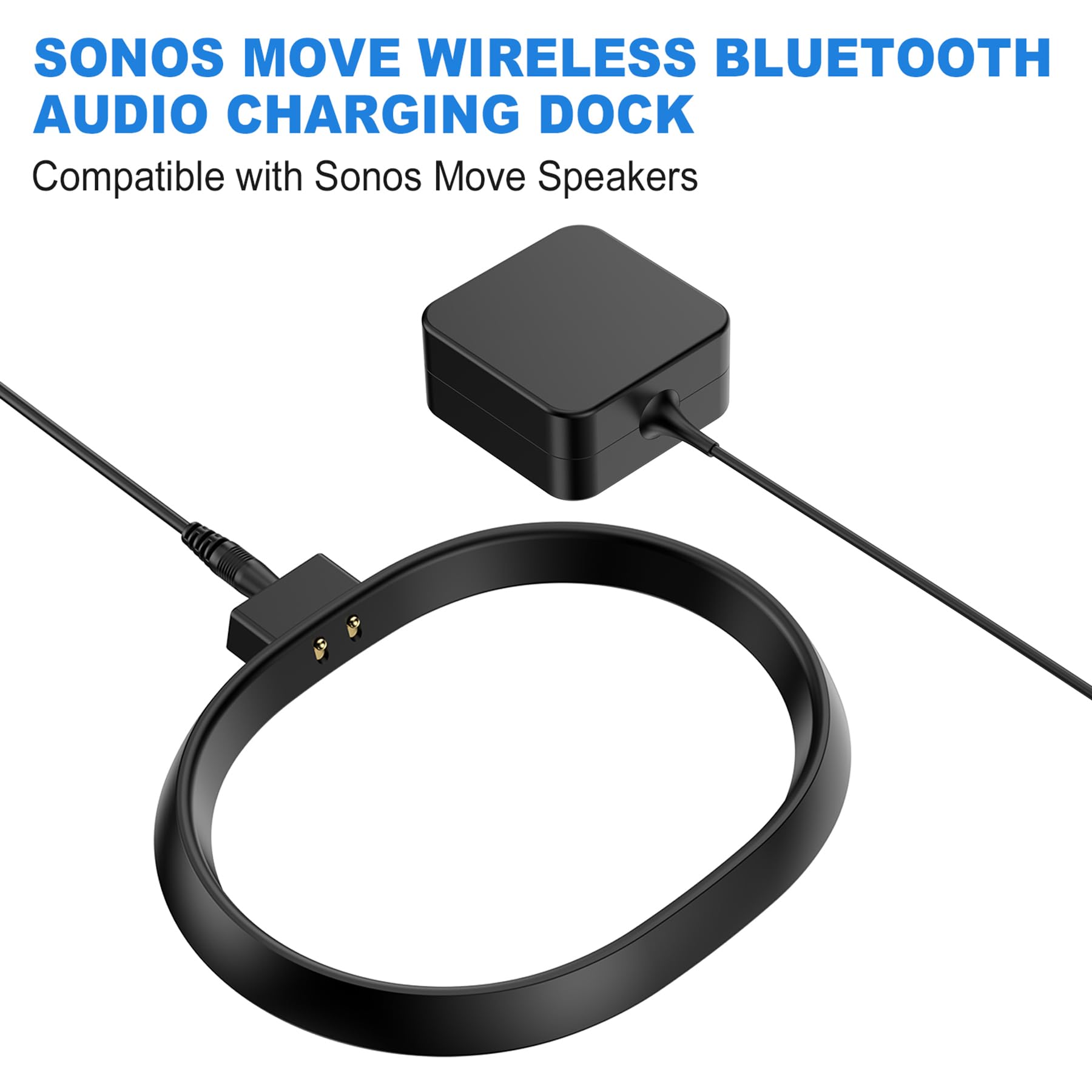 Soarking Charging base for Sonos Move Gen 2nd and 1st with 45W Adapter(Black)