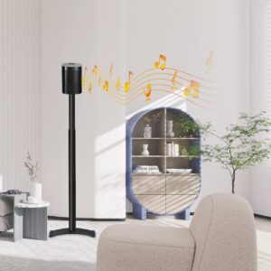 Mounting Dream Speaker Stand for SONOS ONE, ONE SL, Play:1, Height Adjustable 39.6"- 48.3", Single Surround Sound Speaker Stand with Cable Management, 13.2 LBS Loading MD5411