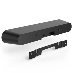 humancentric wall mount compatible with sonos ray sound bar mount, floating style mounting bracket compatible with sonos ray wall mount, soundbar mount for sonos ray mount on wall under tv, black