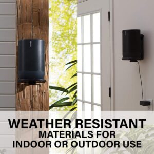 Sanus Indoor & Outdoor Mount Designed for Sonos Move Speaker -Save Shelf & Table Space-Weather resistant - WSSMM1-B2 (Black)