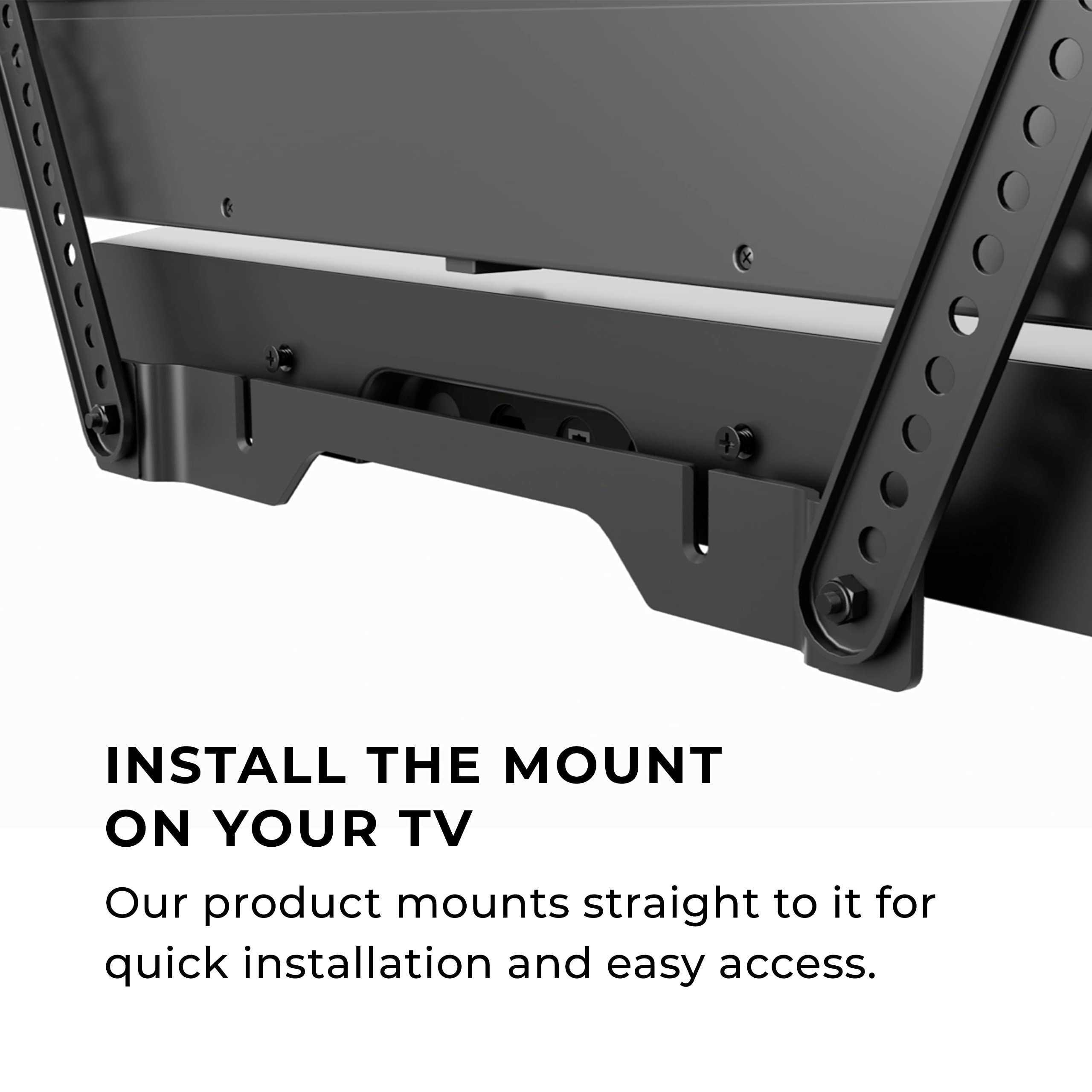 HumanCentric Mount Compatible with Sonos Ray TV Mount, Mounting Bracket for Floating Style Sonos Ray Mount and Sonos Ray Wall Mount, Soundbar Mount for Sonos Ray Sound Bar Mount Under TV, Black