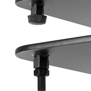 ynVISION.DESIGN Height Adjustable Floor Stands Compatible with Sonos One, One SL, Play:1 | 2 PACK | (BLACK)