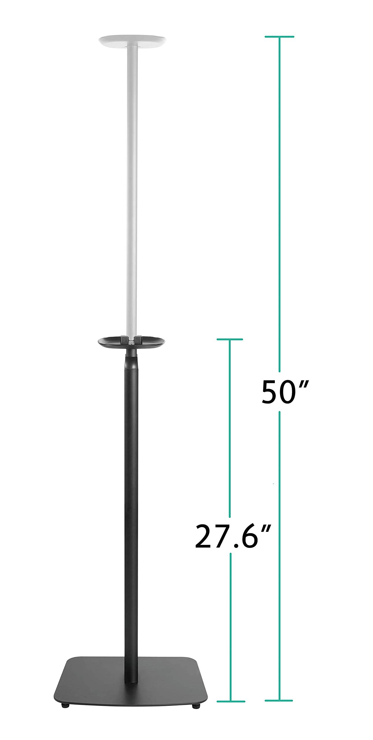 ynVISION.DESIGN Height Adjustable Floor Stands Compatible with Sonos One, One SL, Play:1 | 2 PACK | (BLACK)