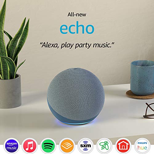 Certified Refurbished Echo (4th Gen) | With premium sound, smart home hub, and Alexa | Twilight Blue