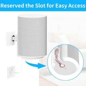 Yibracki Heavy-duty Speaker Wall Mount and Ceiling Speaker Mount for Sonos Era 100 Wireless Speaker Mount,Tilt & Swivel Adjustable Mount or Sonos Era 100 Speaker with Hardware Kit - 2 Pack, White