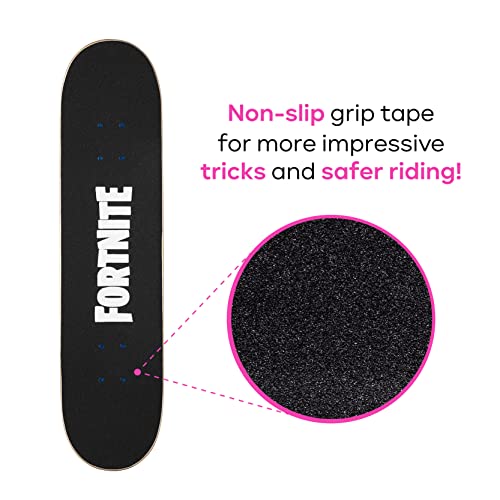 Fortnite 31" Skateboard - Cruiser Skateboard with Printed Graphic Grip Tape, ABEC-5 Bearings, Durable Deck & Smooth Wheels