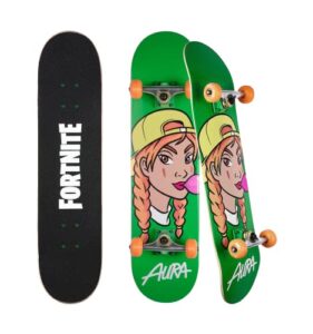 fortnite 31" skateboard - cruiser skateboard with printed graphic grip tape, abec-5 bearings, durable deck & smooth wheels