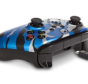 PowerA Enhanced Wired Controller for Xbox Series X|S - Metallic Blue Camo, gamepad, wired video game controller, gaming controller, Officially Licensed for Xbox