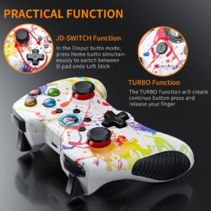 EasySMX Wireless Gaming Controller for Windows 7 8 10 11 PC/PS3/Android/Switch/Steam Deck, Dual-Vibrate Gamepad Joystick Computer Game Controller With Turbo, 14 Hours Working Battery