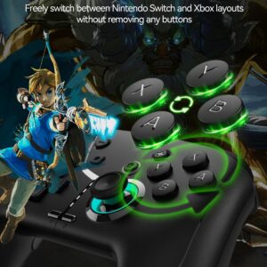 Wireless Switch Pro Controller for Nintendo Switch/Lite/OLED, Bluetooth Gaming Controller for iPhone/Android/Phone/PC/Steam/Mac/iOS/iPad/TV with Programmable/Vibration/Motion Control/Turbo/Wakeup/RGB