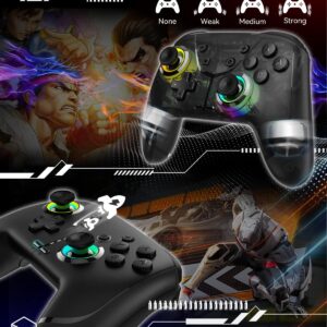 Wireless Switch Pro Controller for Nintendo Switch/Lite/OLED, Bluetooth Gaming Controller for iPhone/Android/Phone/PC/Steam/Mac/iOS/iPad/TV with Programmable/Vibration/Motion Control/Turbo/Wakeup/RGB