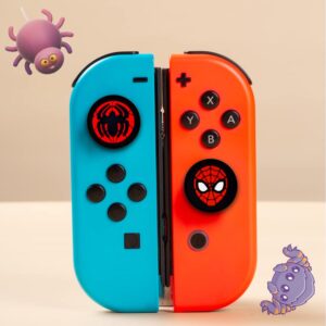 PERFECTSIGHT Spider Switch Joycon Thumb Grips, Cut Animal Joystick Caps for Nintendo Switch, 4 PCS Thumbstick Cover for Switch Lite, Switch OLED, Analog Stick Button Cover for NS Controller