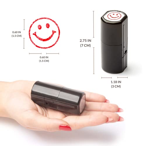 Self Inking Stamps for Teachers, Teacher Stamper for Classroom (Smiley Face)